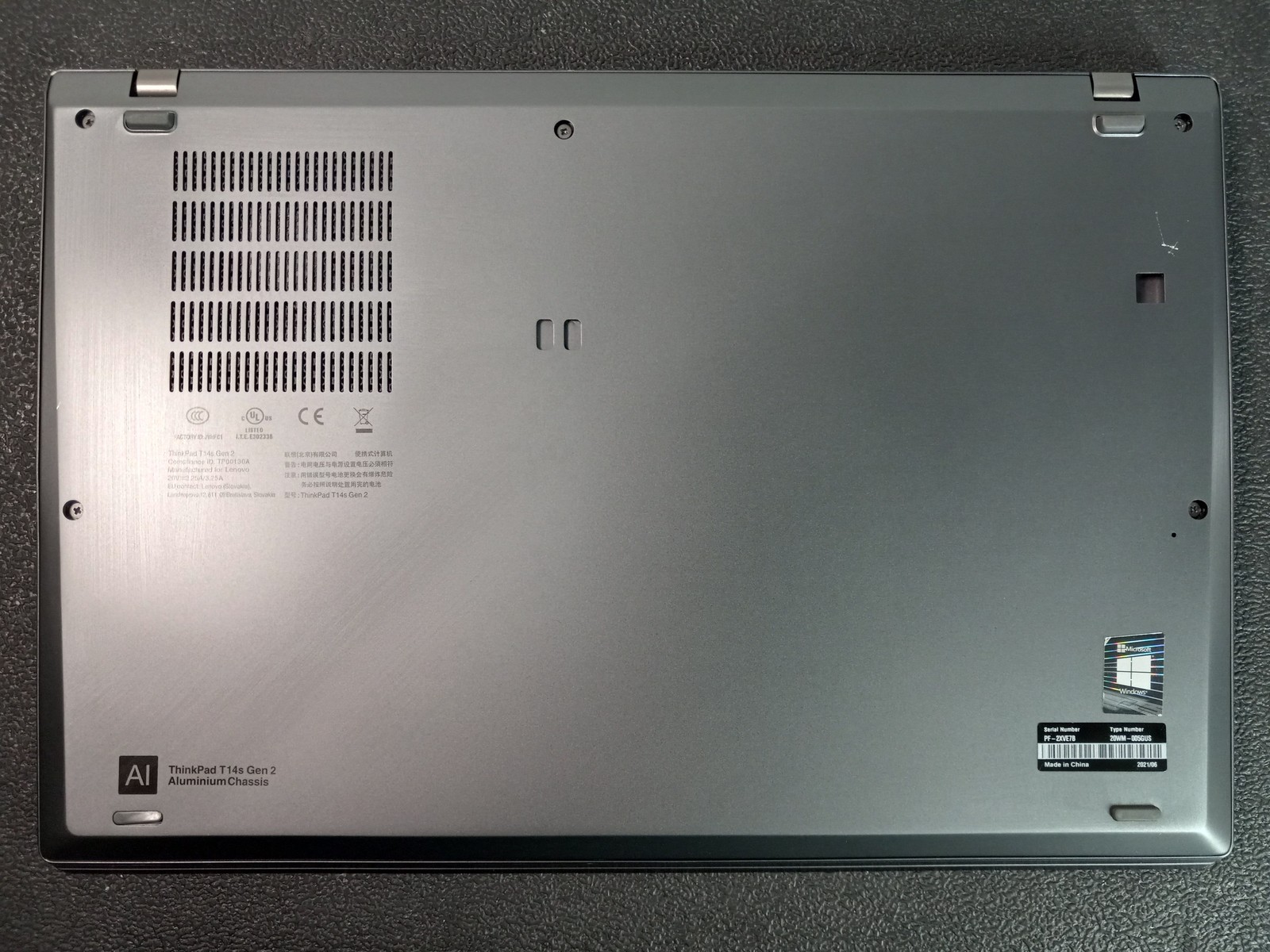 Lenovo ThinkPad T14s Gen 2i, 14-Inch Laptop, with i5-1145G7, Windows 11 Pro