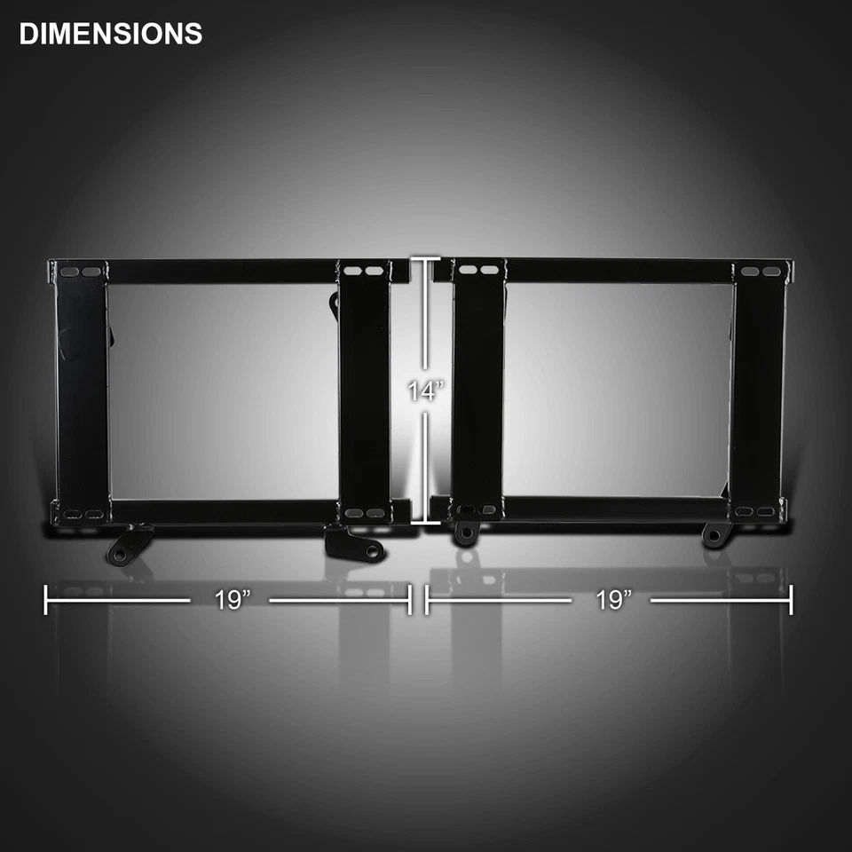 Fits 93-02 Chevy Camaro Racing Seat Black Steel Mounting Brackets Rail Track - Imagem 3 de 4