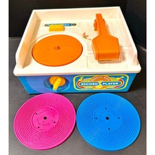 Vintage 1987 Fisher-Price Music Box Record Player jack & jill, twinkle 