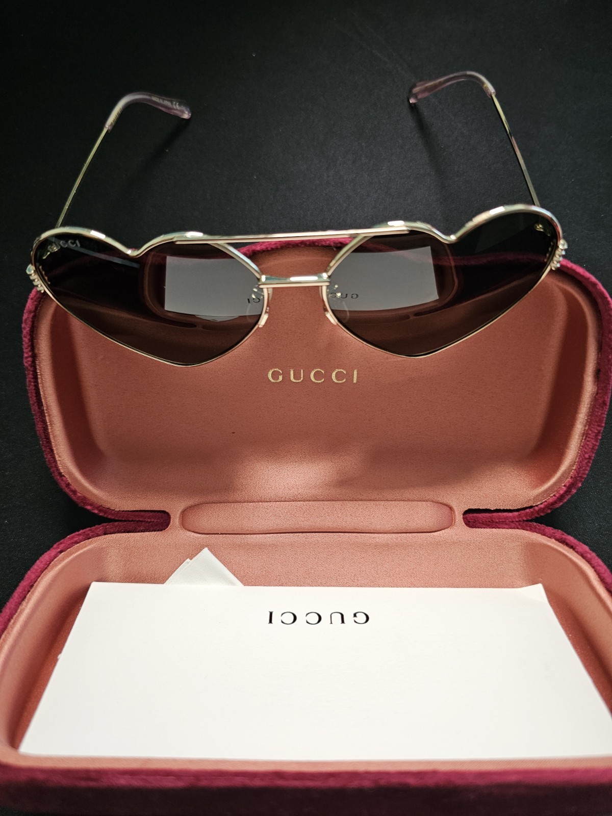 GUCCI HEART FRAMES SUNGLASSES - image 1