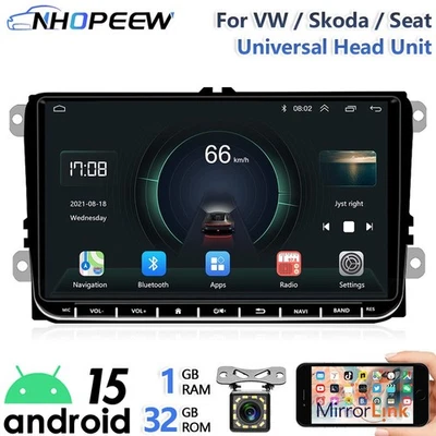 NHOPEEW 9" Android Autoradio GPS Navi RDS Für VW GOLF 5 6 Passat Touran Tiguan + Kamera