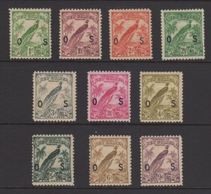 1932-34 New Guinea Sc# O23-O32 M-H Cat $159.00