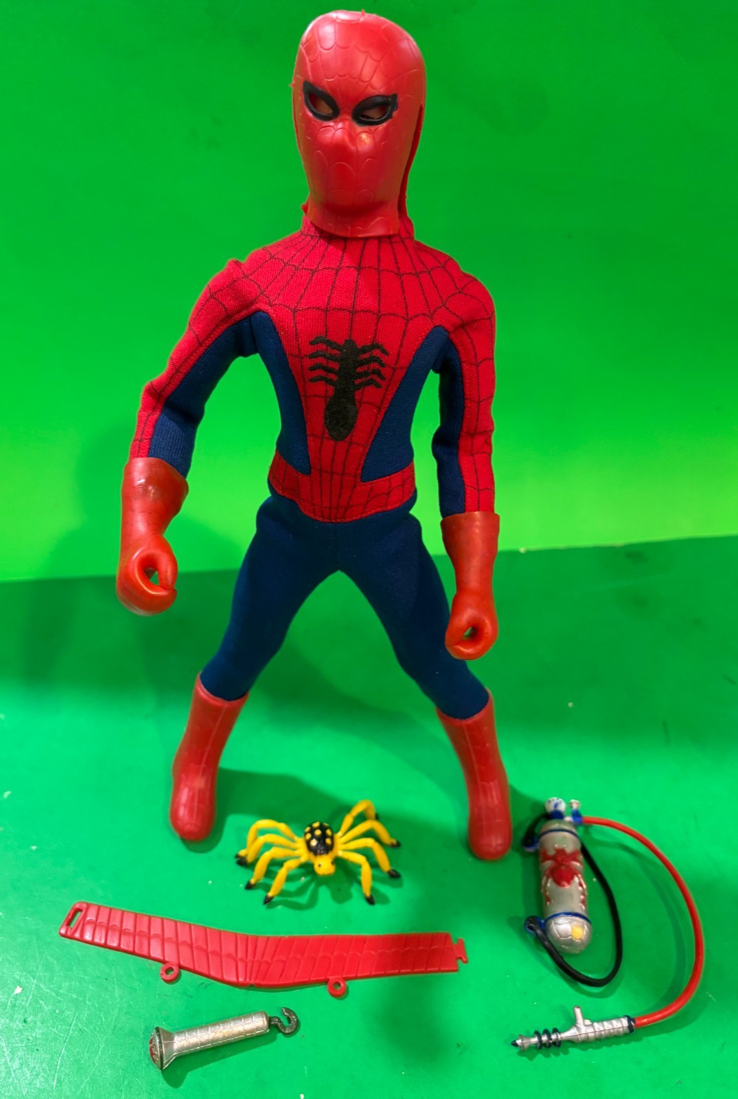 Ideal Vintage Captain Action SPIDER-MAN 12" Figure with ACCESSORIES - Nice