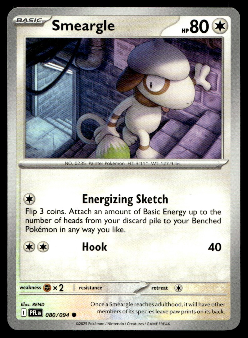 Smeargle 080/094 Common Phantasmal Flames Pokemon Near Mint