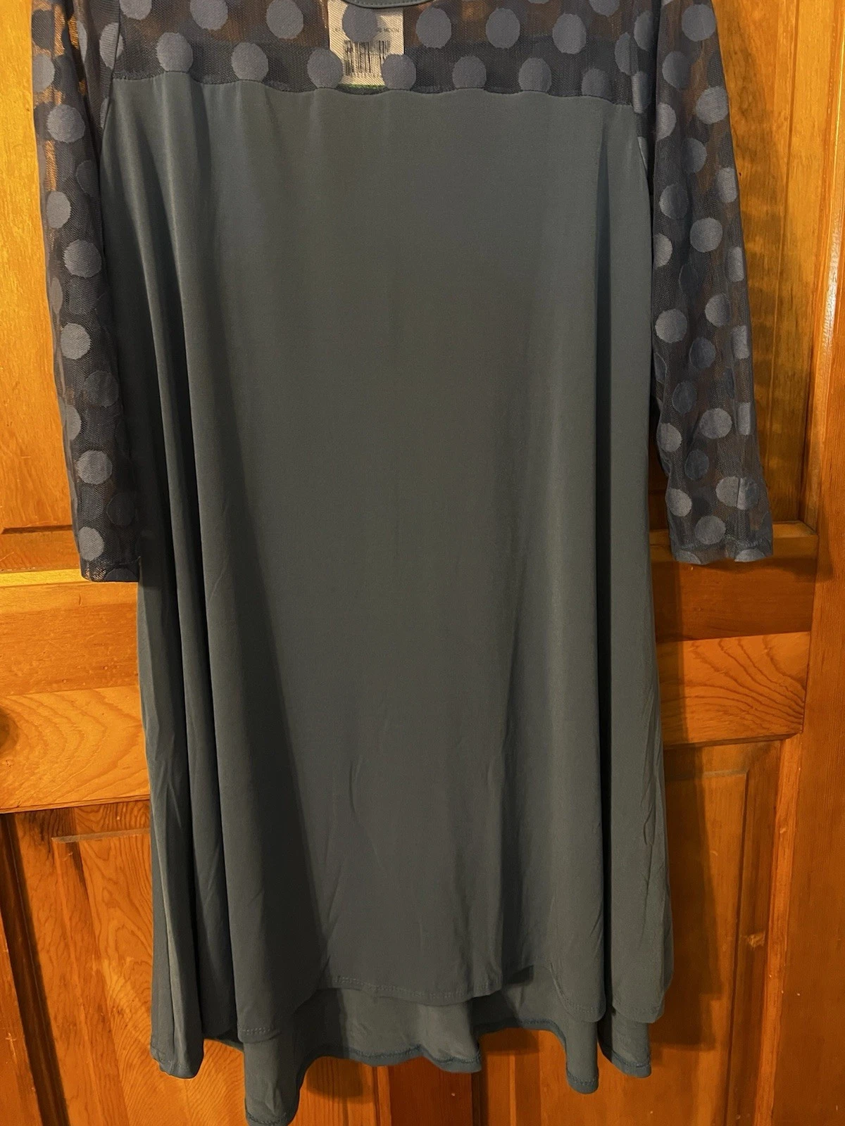 VETEMENTS Abito donna Nina Leonard aderente e svasato maglia giogo floreale manica 3 4 blu nuovo con etichetta