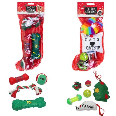 Gem Imports Ltd Weihnachts-Strumpf mit Spielzeug für Haustiere   Wähle Design