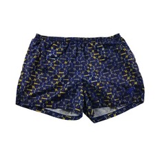 Vintage Nike Running Shorts XL Blue Yellow Lightning Bolt Geometric Print 90s