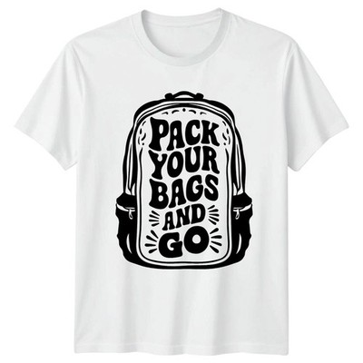 Pack Your Bags And Go T-Shirt Abenteuer Reise Geschenk für Sie und Ihn