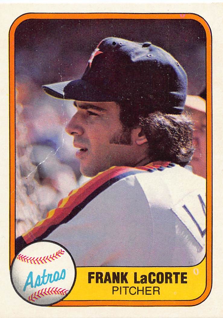 Frank LaCorte 1981 Fleer 55 Houston Astros Baseball Card