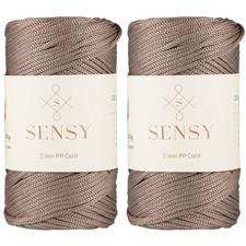 Sensy 3mm 131 Yards Polyester Macrame Rope Crochet Thread For Knits Mink