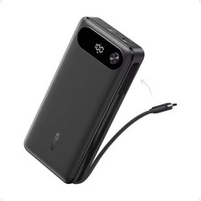 Anker 20000mAh Power Bank 87W Fast Charging 3-Port Output Durable Built-in Cable