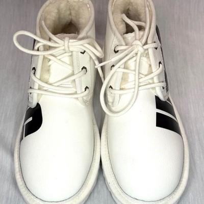 UGG Neumel Graphic Logo Boots White Size 8