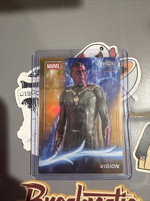 2025 Topps Chrome Marvel Studios- Vision #S-55  Gold Refractor SSP /50