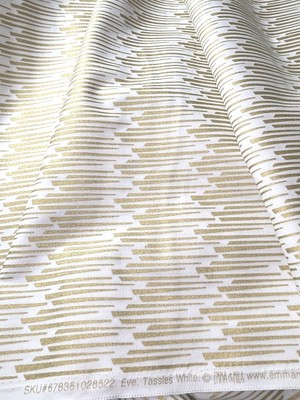 Camelot Fabrics - Nightfall Tassels  - White Quilting and Crafting Fabric