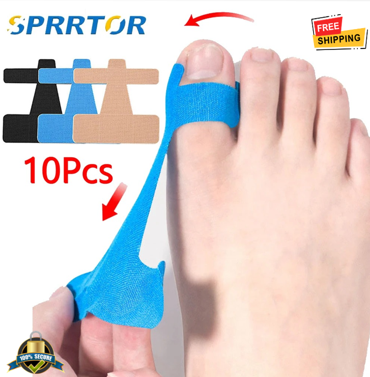 10PCS Bunion Corrector Kinesiology Tape Pain Relief Big Toe Spacer