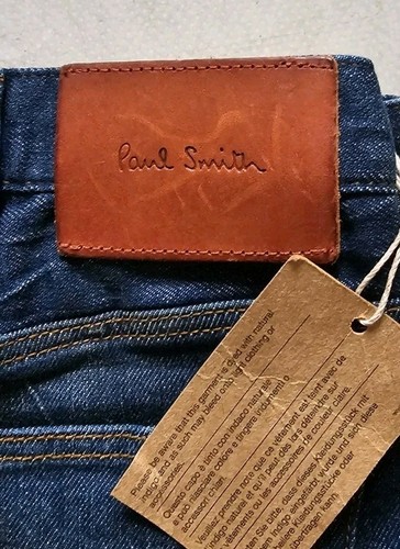 PAUL SMITH Jeans Mens W 32 L 32 Tapered Fit Indigo Blue Denim Rrp £165 - Picture 6 of 13