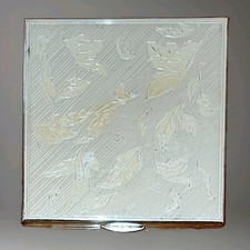V0146 Puderdose, Sterling Silber, Wadsworth USA um 1970, 6,8 cm x 6,8 cm
