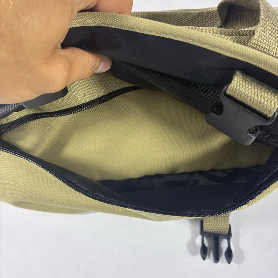 Bolsa carteiro Everest tiracolo lona verde alça ajustável vários bolsos - Imagem 4 de 4