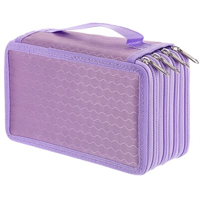   Handy Wearable Oxford Colored Pencil Case 72 Slots Pencil Organizer (Purple)