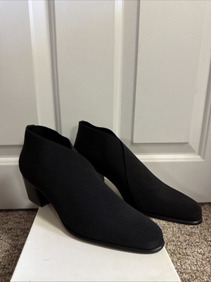 Walter Steiger Black Nylon Elastic Stretch Slip On Ankle Bootie 6.5 AA