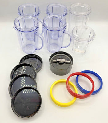 Magic Bullet MB1001 Replacement Parts - Cups Lids Mixer Base