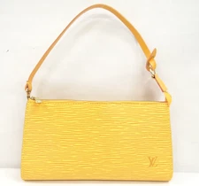 Louis Vuitton Epi Pochette Accessoires Pouch Hand Bag Yellow France 51220383600