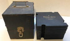 Vintage PAINE Duplicate WHIST Tray Set in Case US Playing Card Co Pat 1900