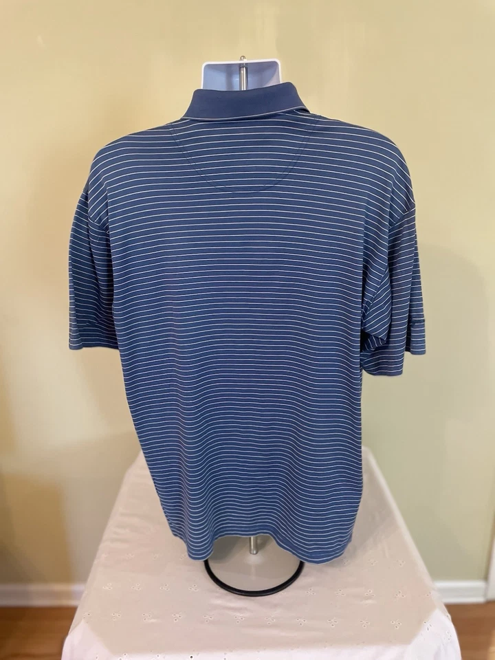 BEN HOGAN Blue&White Stripes Golf Shirt Size M~ Fripp Island Golf & Beach Resort - Image 3 of 4