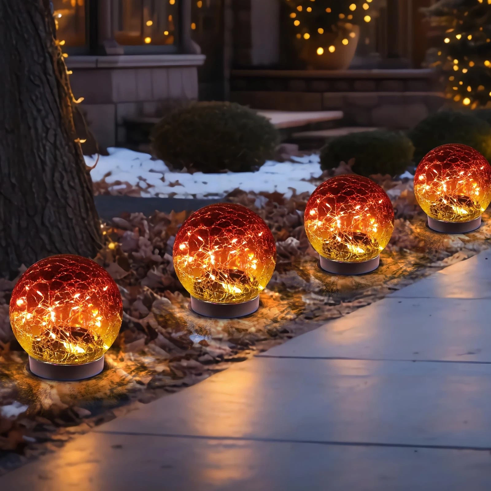 MLKNK Solar Globe Lights Outdoor WaterproofSolar BallsSolar Garden LightsOrbs...