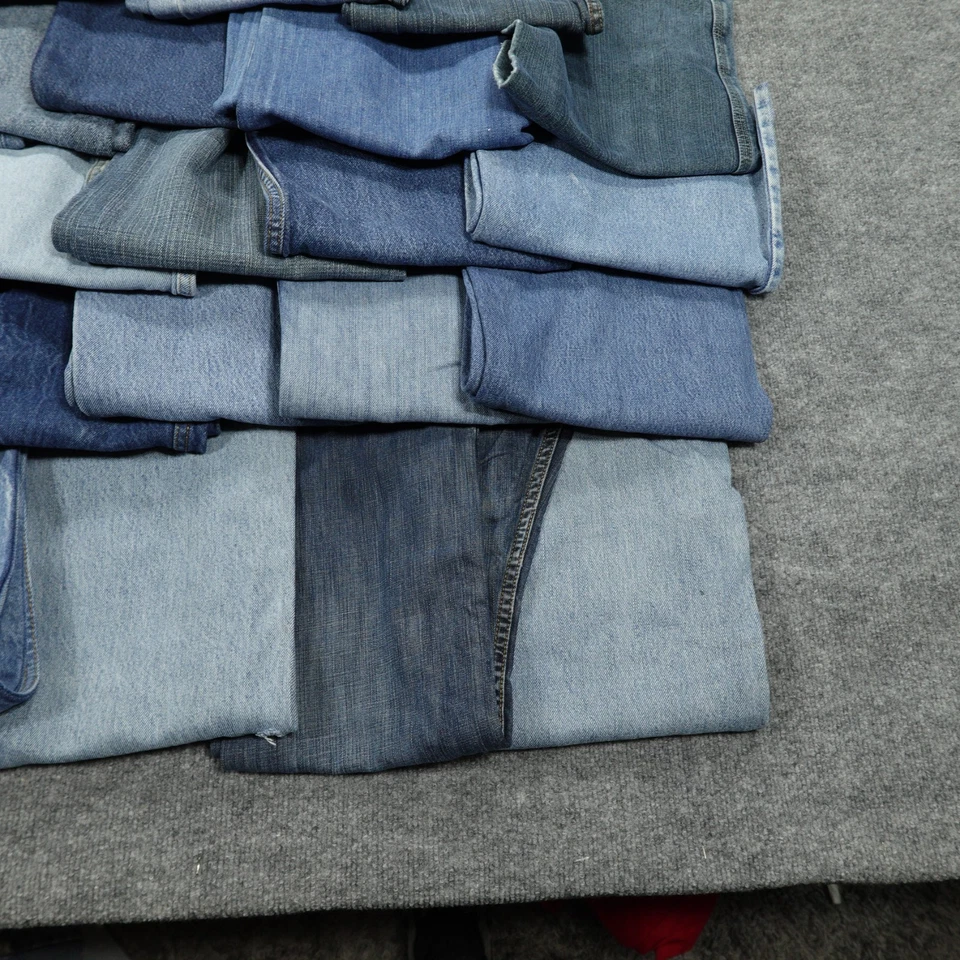Denim Jeans Leg Fabric Scraps Craft Quilt DIY Upcycle Sew Project 19lb lot 483 - Image 4 of 4