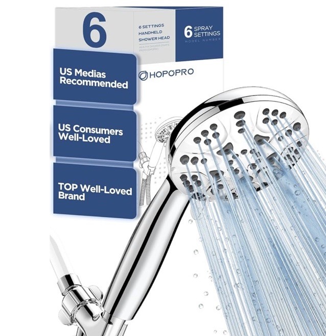 6-Mode High Pressure Handheld Shower Head Set