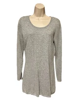 Valerie Bertinelli size M SWEATER TUNIC DRESS Angora Rabbit Hair Wool Blend B25