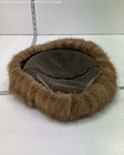 Vintage Women's Brown Caramel Mink Fur Trim Hat — photo 1