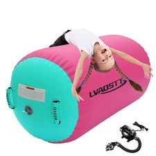 Gymnastics Tumbling Equipment Inflatable Air Barrel Tumbler Roller Backbend T...