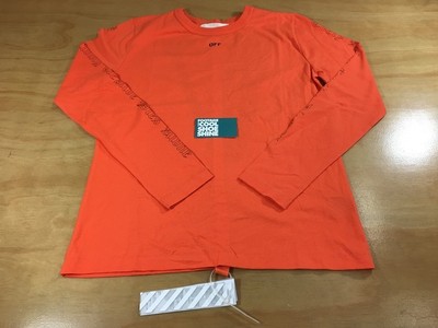 Off White X Vlone Every Living Creature Dies Alone L S Shirt Orange Top 10 New S Ebay