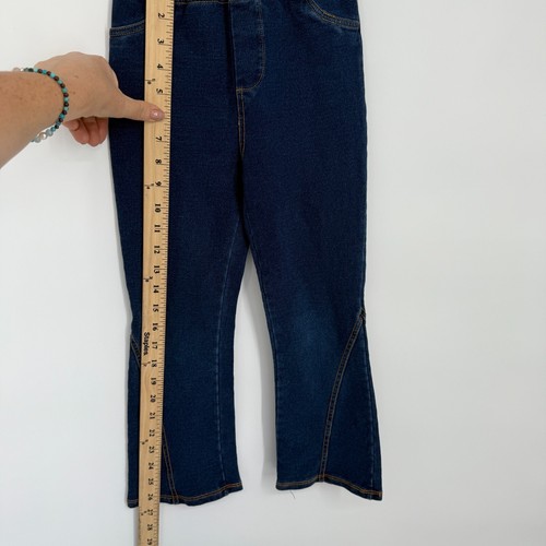 Habitual Girls Jeans Sz 6X Blue Flare Stretch Denim Pull On Y2K Style Pants - Picture 3 of 7