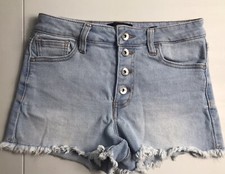 Kendall Kylie The Hipster Shorts Denim Light Wash Juniors 7 /28 Blue