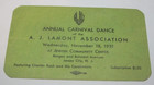 1931 Annual Carnival Dance Card Jewish Community Center Jersey City, NJ — photo 1