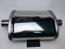 SILENZIATORE SPORTIVO UNIVERSALE ACCIAIO INOX POWESPRINT 50 mm MARMITTA OVALE