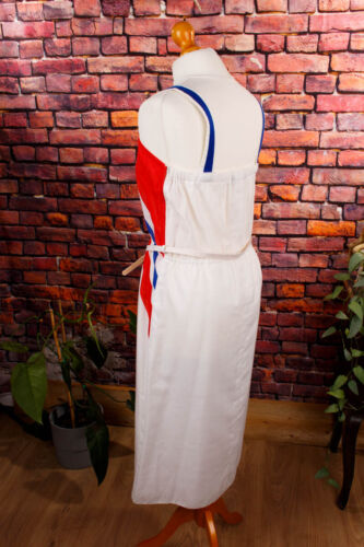 Vintage orig 80er Kleid Streifen Träger maritim Baumwollmix 42 - Bild 5 von 6
