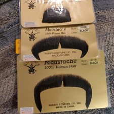 10M Rubies Moustaches Set Of Human Black Hair Set Of 3 2016 2028 2029