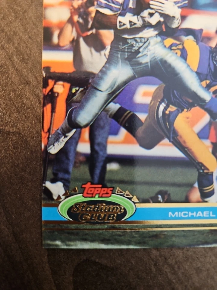 1991 Topps Stadium Club - #37 Michael Irvin - Image 4 of 4