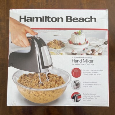 Hamilton Beach 6 Speed Performance Hand Mixer - W/ Snap On Case 62619E