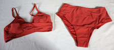 Cupshe Women's Red Twist 2 Piece Swimsuit Size XLarge