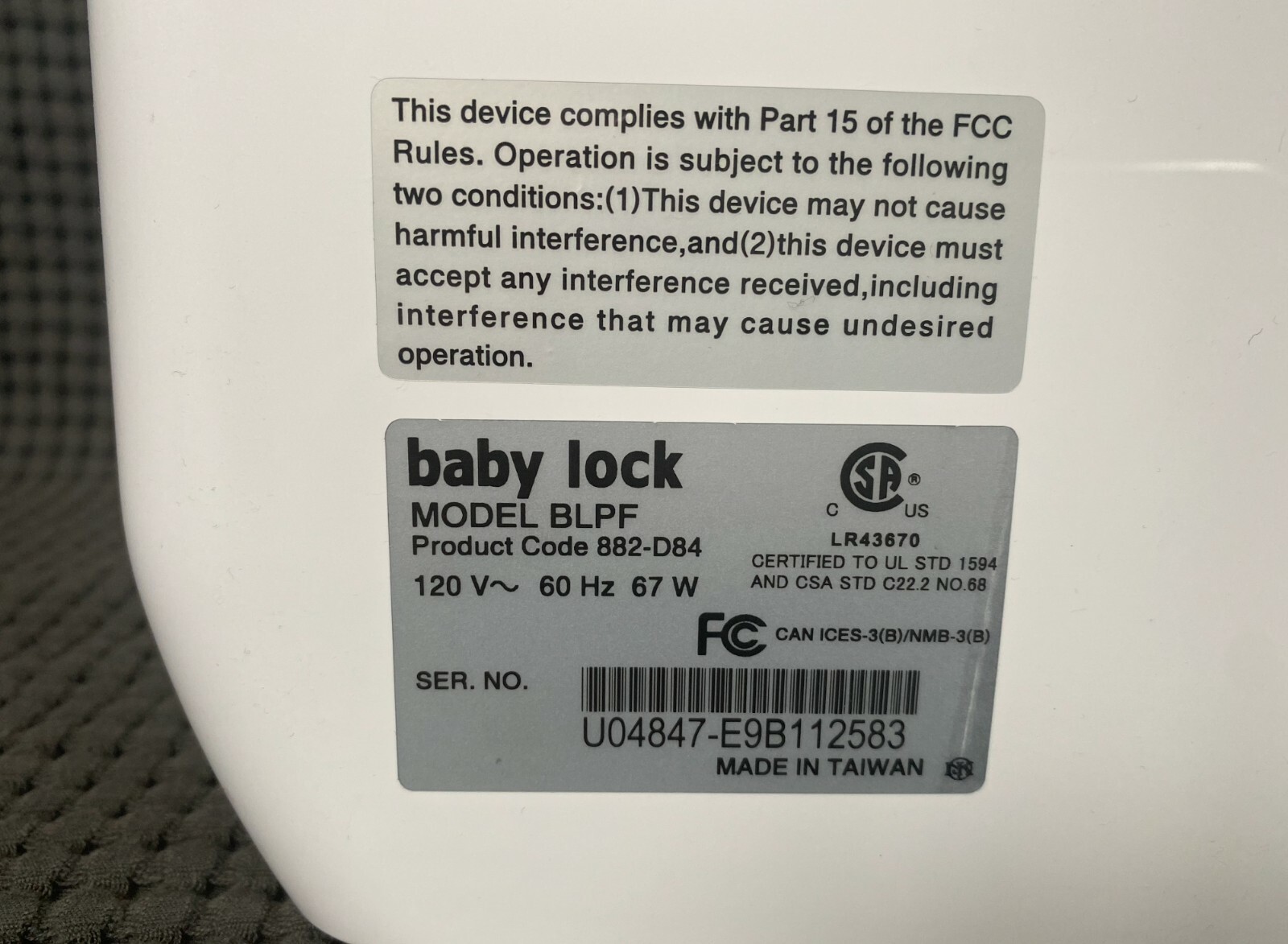 Bought in 2021! Babylock Pathfinder Embroidery Machine (white, 5x7 & 8x12 hoops)