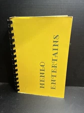 OOP 1st Menlo Entertains 1973 Cookbook Menlo Mothers’ Club A Calendar of Cooking