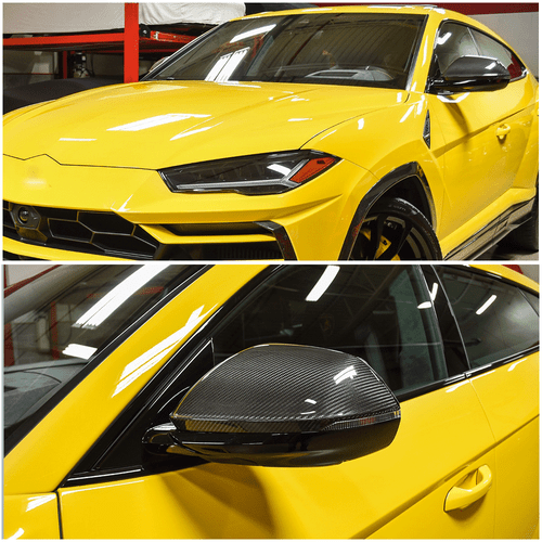 Tapas de retrovisores exteriores de carbono para Lamborghini Urus Audi Q8 carcasa espejo lateral Cap - Imagen 3 de 9