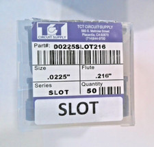 TCT REPOINTED DRILLS SLOT 74 0.0225" DIA 0.216" FLUTE LOT OF 50