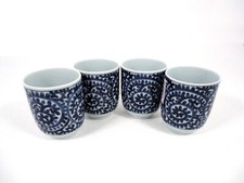 4 Set of Yunomi Mino ware Japanese green tea cup Tako Karakusa pattern fromJapan