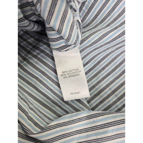 J Jill Striped Womens Shirt Dress Tunic Large Bohemian Beach Pockets Nautical - Picture 6 of 6